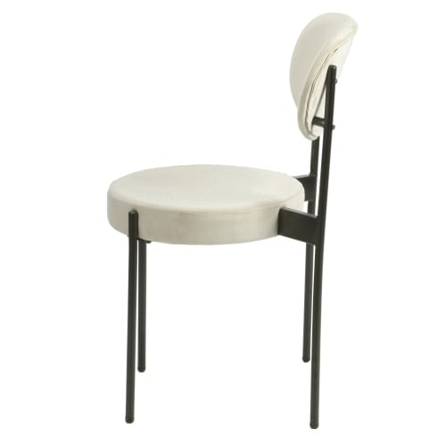 Krzesło do jadalni Montello, welurowe, jasnobrązowe/czarne nogi