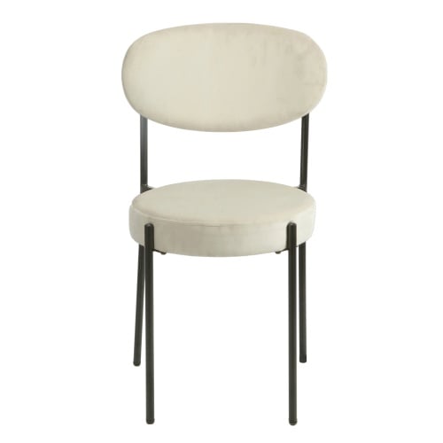 Krzesło do jadalni Montello, welurowe, jasnobrązowe/czarne nogi