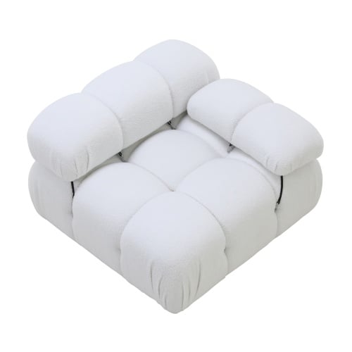 Sofa modułowa Fluf biała, boucle