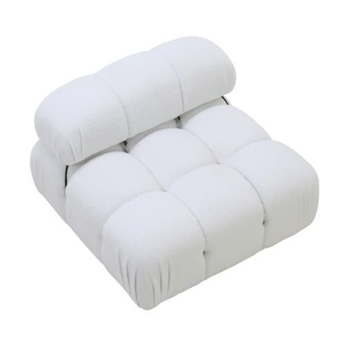 Sofa modułowa Fluf biała, boucle