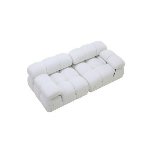 Sofa modułowa Fluf biała, boucle