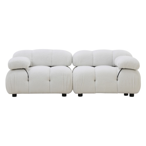 Sofa modułowa Fluf biała, boucle