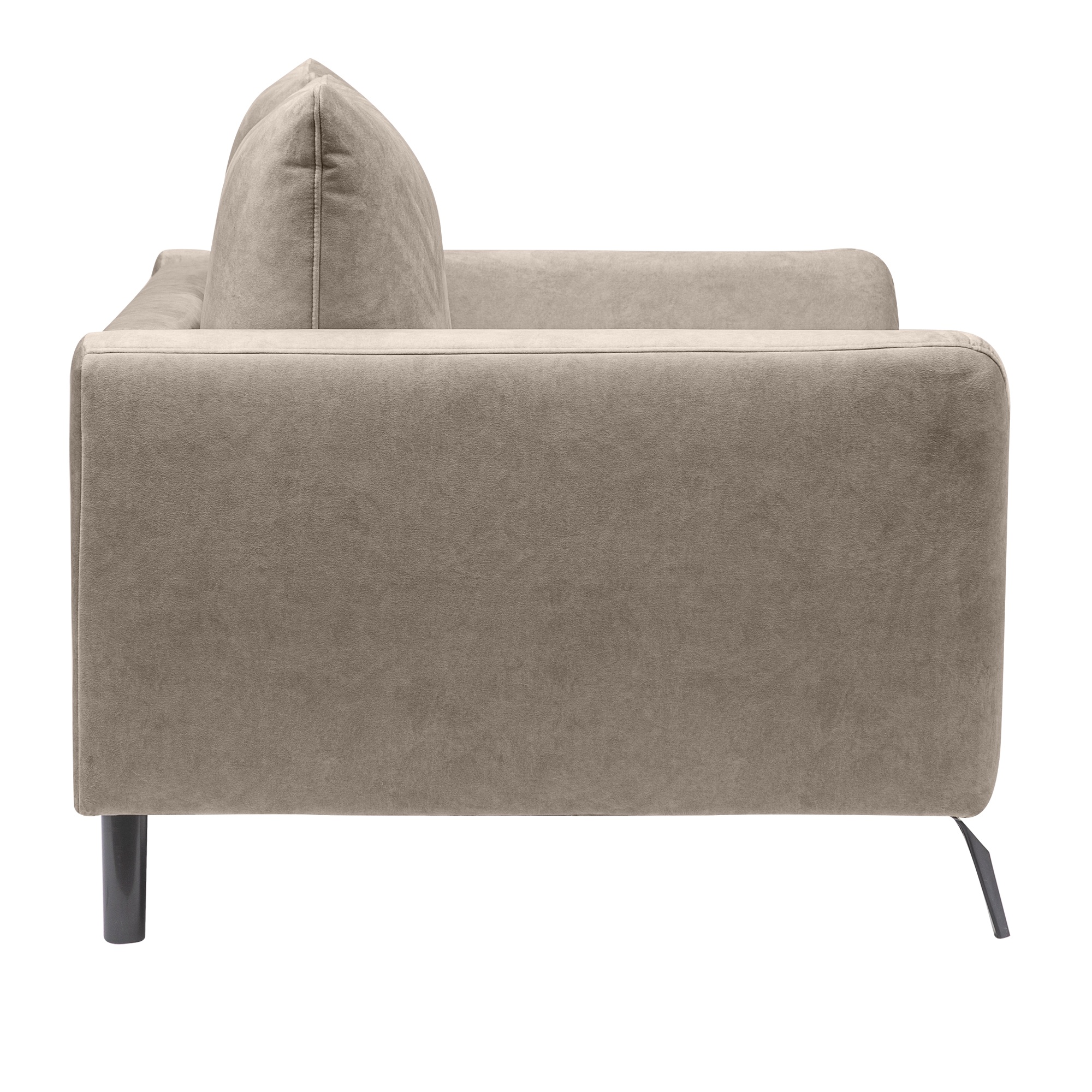 Sofa rozkładana Prato, beżowoszara, welurowa