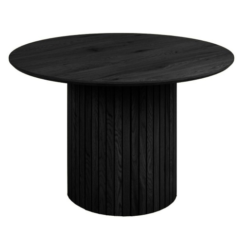 Stół do jadalni z lamelami Remigio, czarny