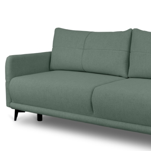 Sofa rozkładana Tula z pojemnikiem, zielona