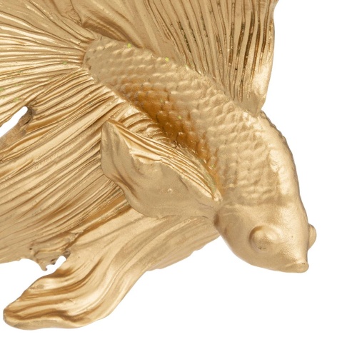 Zestaw 2 figurek dekoracyjnych Fish, złoty