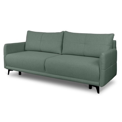 Sofa rozkładana Tula z pojemnikiem, zielona