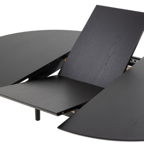 Okrągły stół rozkładany Montreux czarny mat