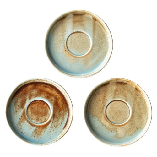 Talerz porcelanowy Brassi, 15 cm, turkusowo-brązowy - kopia