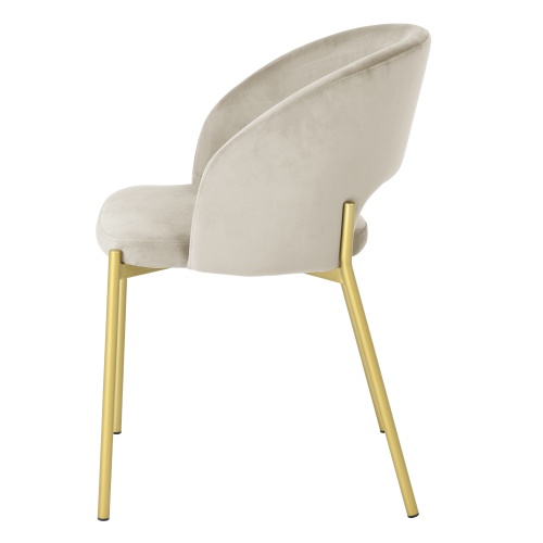 Krzesło z dziurą w oparciu Jazz, beżowe/złote nogi