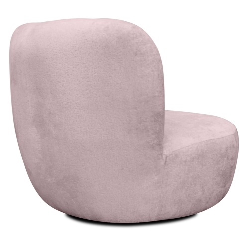 Fotel wypoczynkowy Rasine z obrotową podstawą, różowy