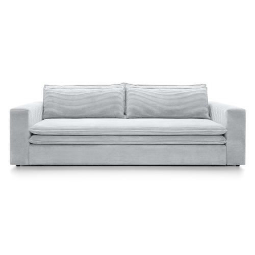 Sofa z funkcją spania i pojemnikiem Flow, szara, sztruks