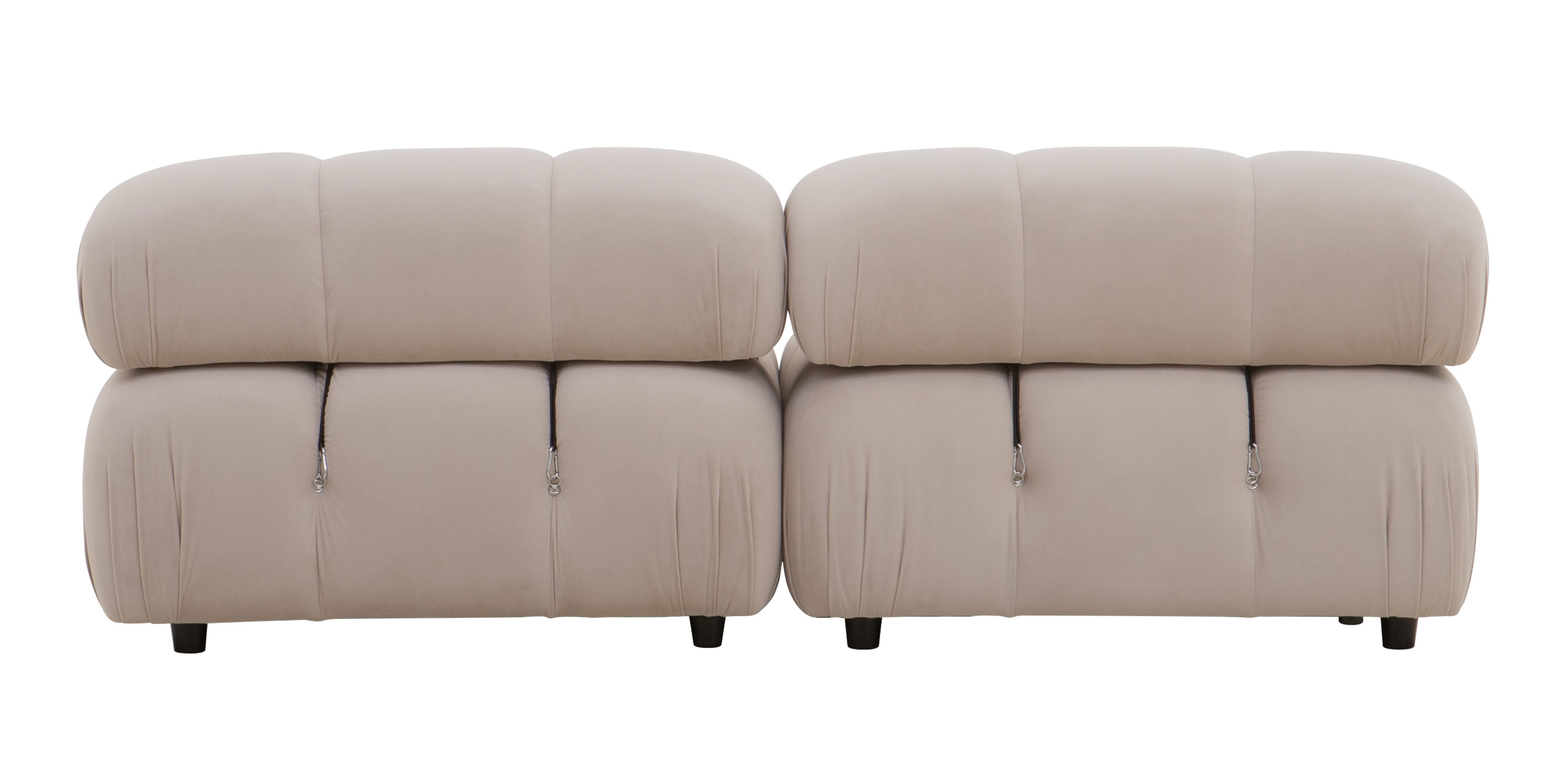 Sofa modułowa Fluf 2-częściowa, beżowa, welur