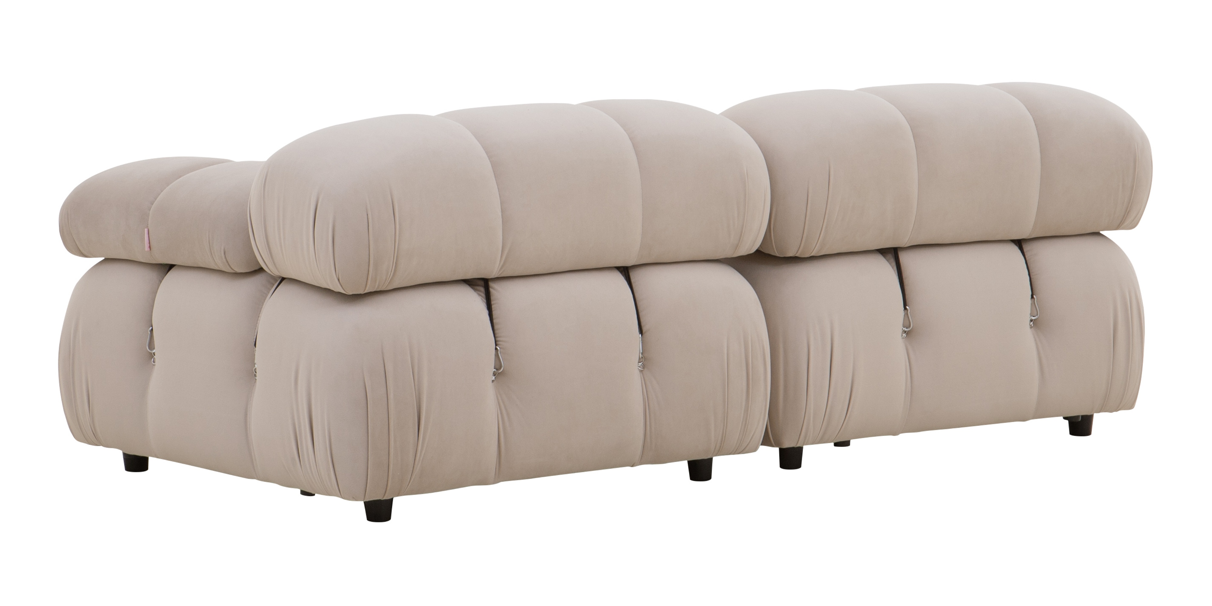 Sofa modułowa Fluf 2-częściowa, beżowa, welur