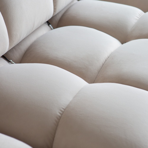 Sofa modułowa Fluf 2-częściowa, beżowa, welur