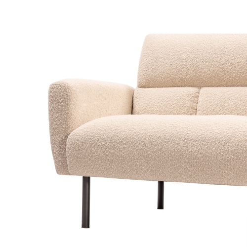 Sofa rozkładana Roma jasnobeżowa, boucle