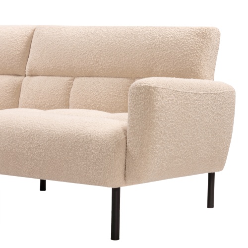 Sofa rozkładana Roma jasnobeżowa, boucle