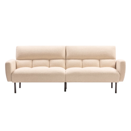 Sofa rozkładana Roma jasnobeżowa, boucle