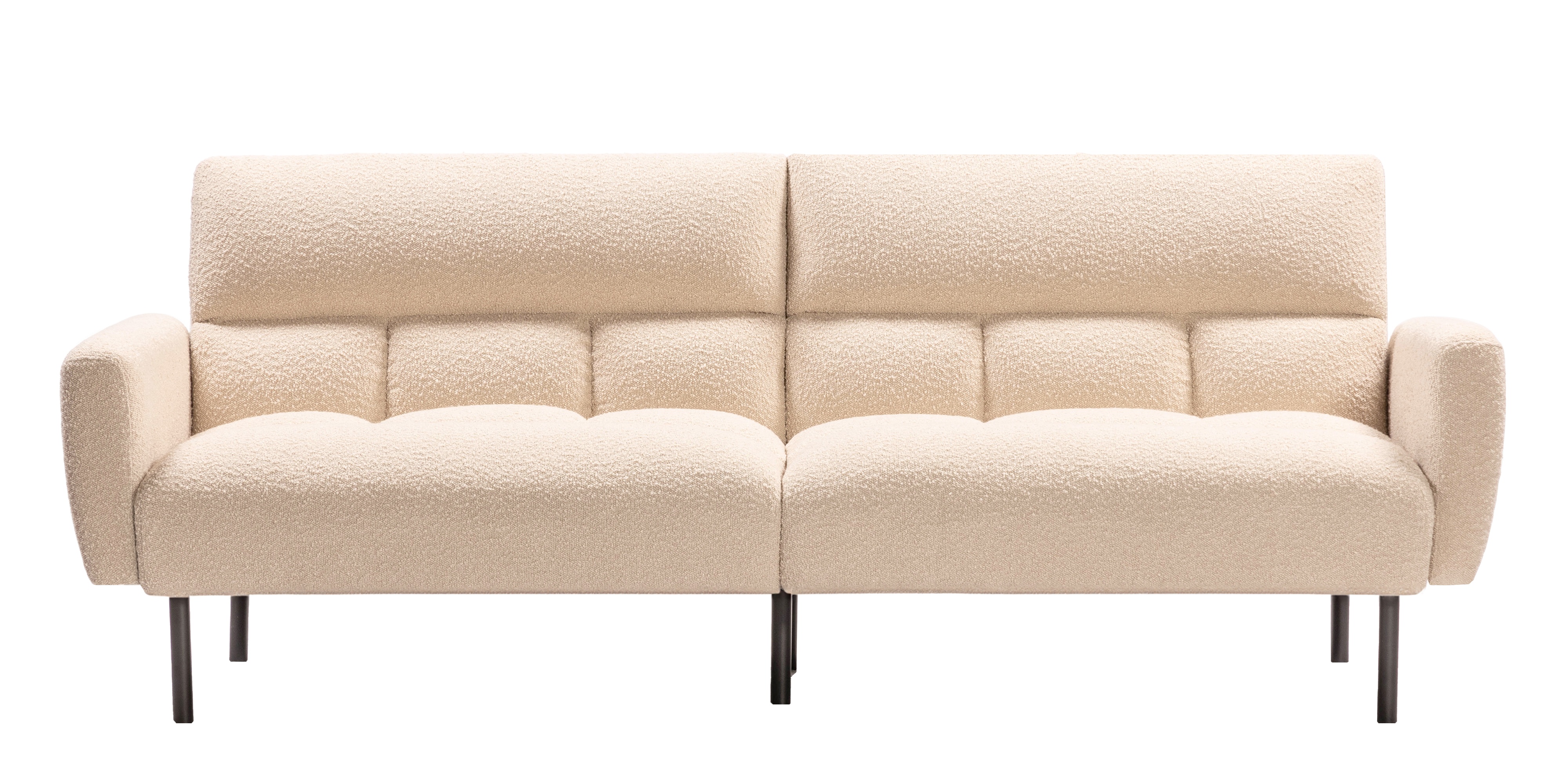 Sofa rozkładana Roma jasnobeżowa, boucle