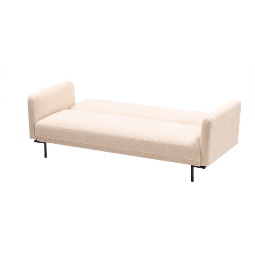 Sofa rozkładana Amber jasnobeżowa, boucle