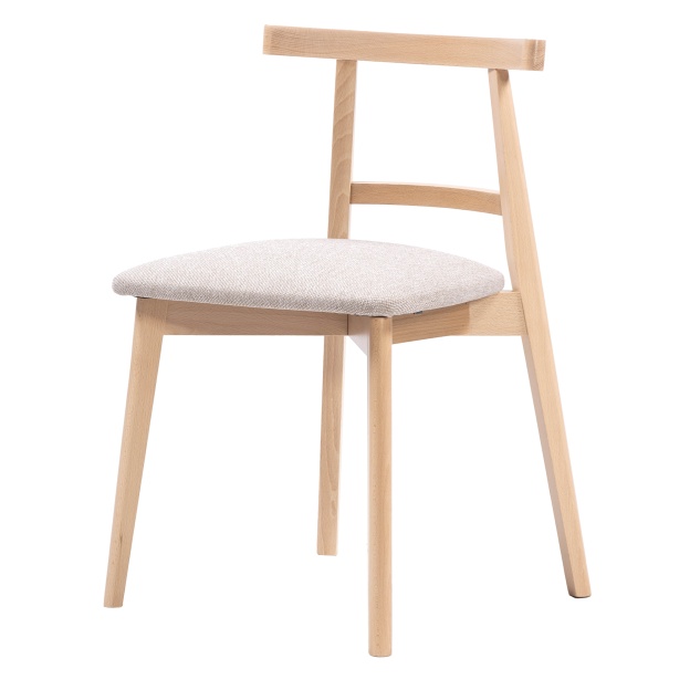 Krzesło drewniane Miso beżowe/naturalne, bukowe