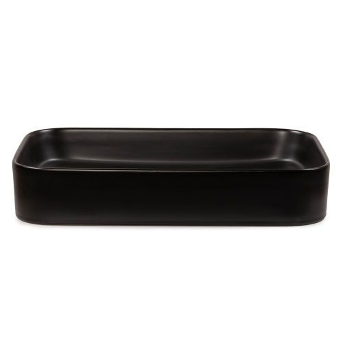 Umywalka ceramiczna nablatowa Carre 60 cm, czarna
