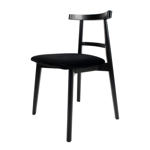 Krzesło drewniane Miso czarne, bukowe