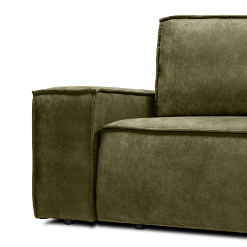 Sofa rozkładana Hustle z pojemnikiem oliwkowozielona