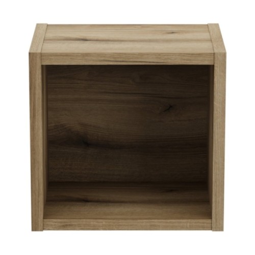 Regał łazienkowy wiszący Nova Oak 27x28 cm, górny, dąb coast evoke