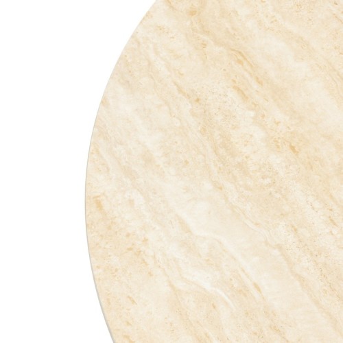 Stolik kawowy Alesund 90 cm, okrągły, trawertyn/dąb