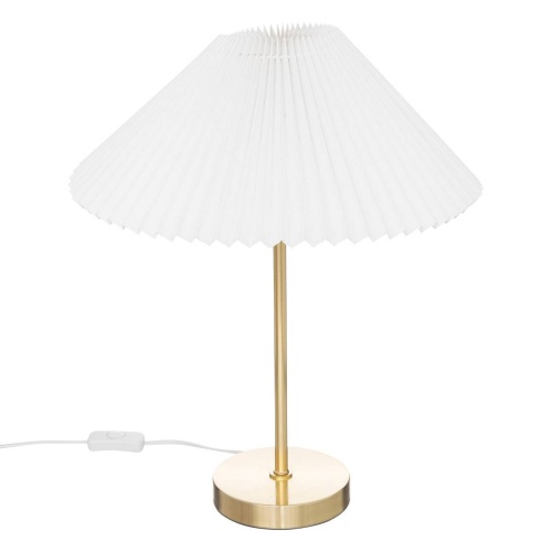 Lampa stołowa Jiling, biała/złota