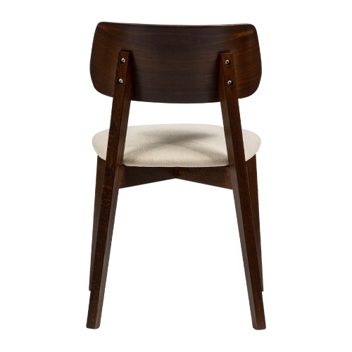 Krzesło drewniane do jadalni Sherris, jasnobeżowe/orzech