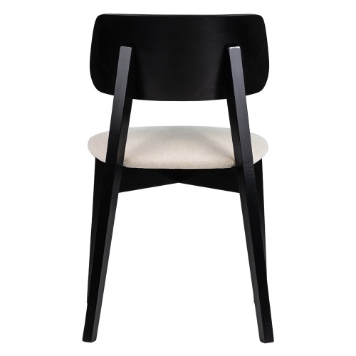 Krzesło drewniane do jadalni Sherris, jasnobeżowe/czarne