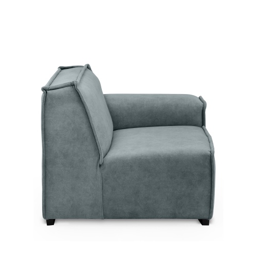 Sofa 3-osobowa Lenny modułowa, szaroniebieska, welur