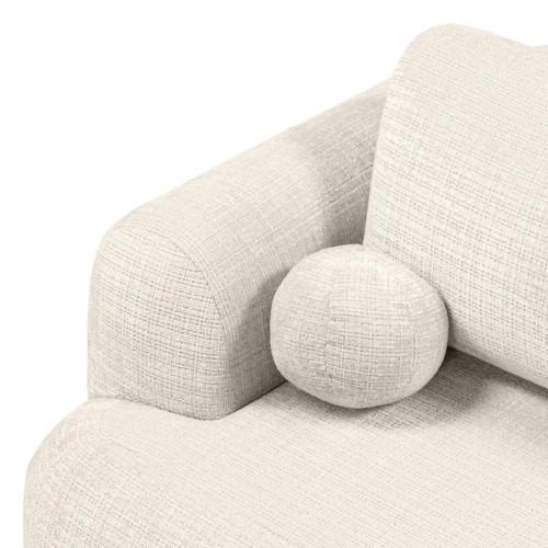 Sofa z funkcją spania i pojemnikiem Imola, jasnobeżowa, obłe kształty