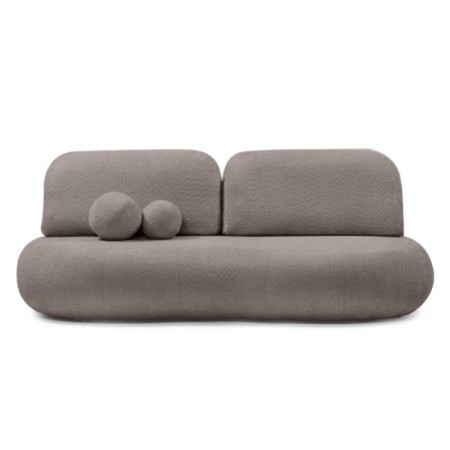 Sofa rozkładana Dolce, pojemnik, brązowaszara, boucle