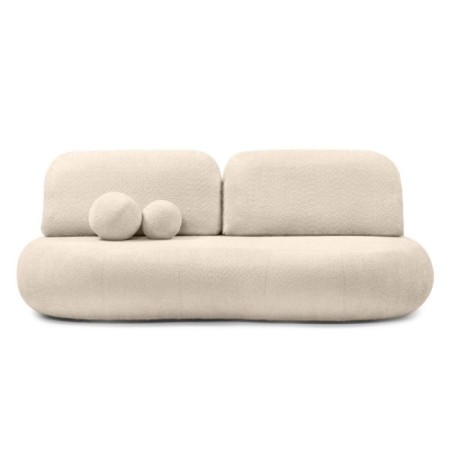 Sofa rozkładana Dolce, pojemnik, beżowa, boucle