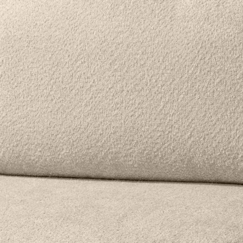 Sofa z funkcją spania i pojemnikiem Dolce, beżowa, boucle, obłe kształty