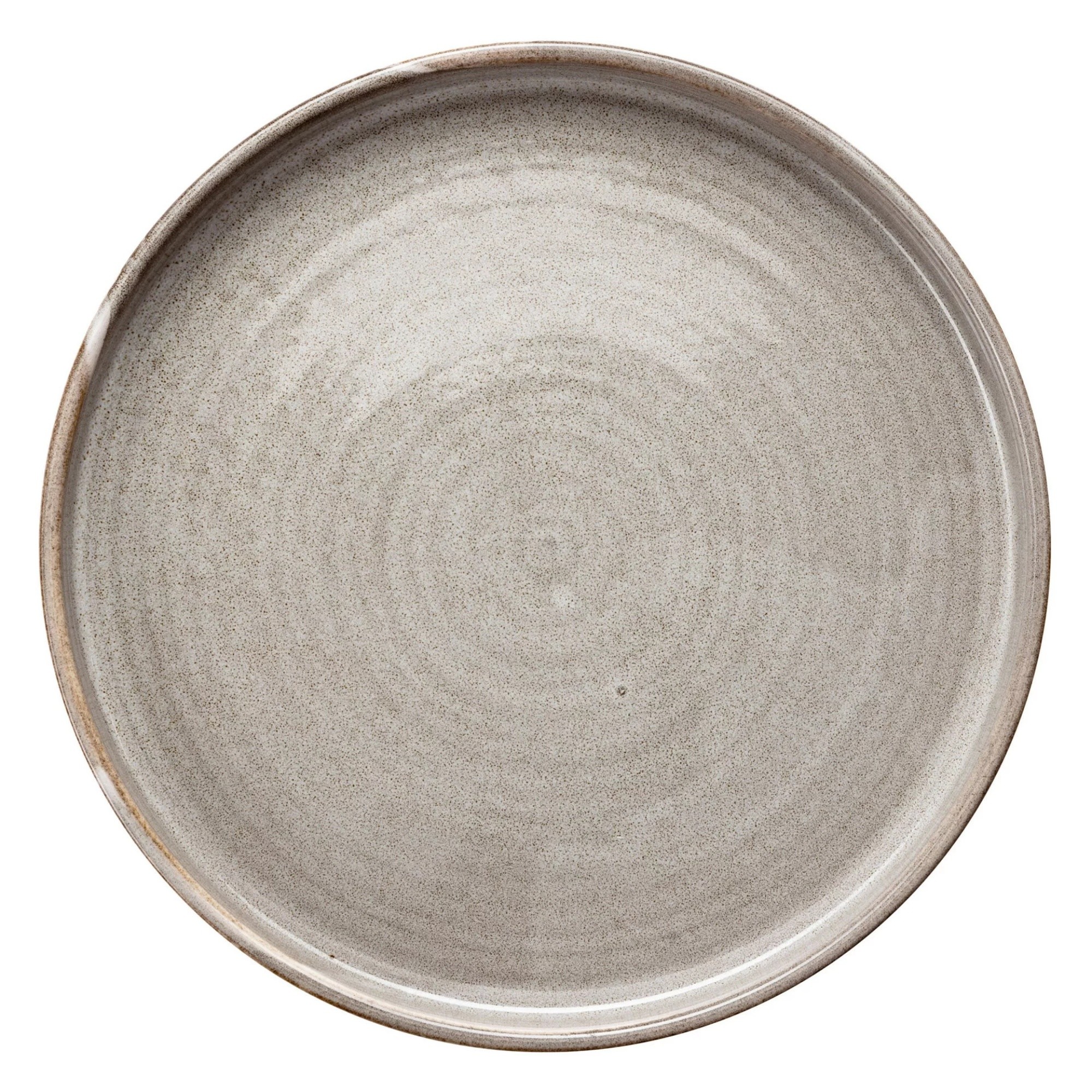Talerz porcelanowy,  płaski Wikle, 25,5 cm, szary