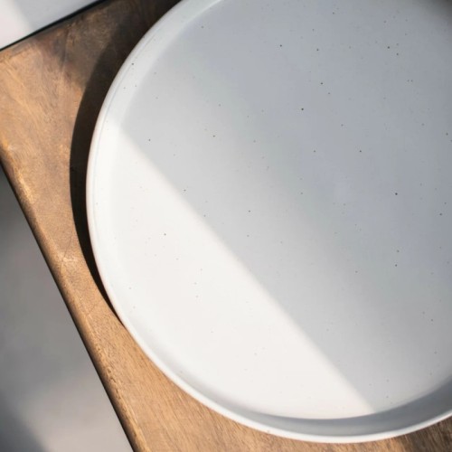 Talerz porcelanowy, płaski It, 20 cm, ivory, biały
