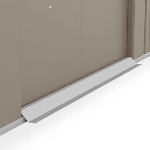 Domek ogrodowy Bob l z dwuspadowym dachem, 185x157 cm, 2,67 m², metalowy, beżowy