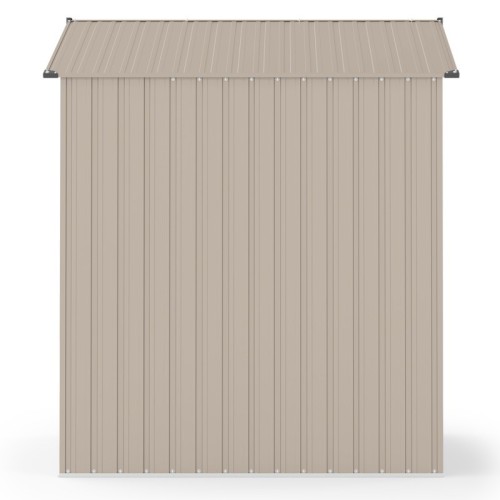 Domek ogrodowy Bob l z dwuspadowym dachem, 185x157 cm, 2,67 m², metalowy, beżowy