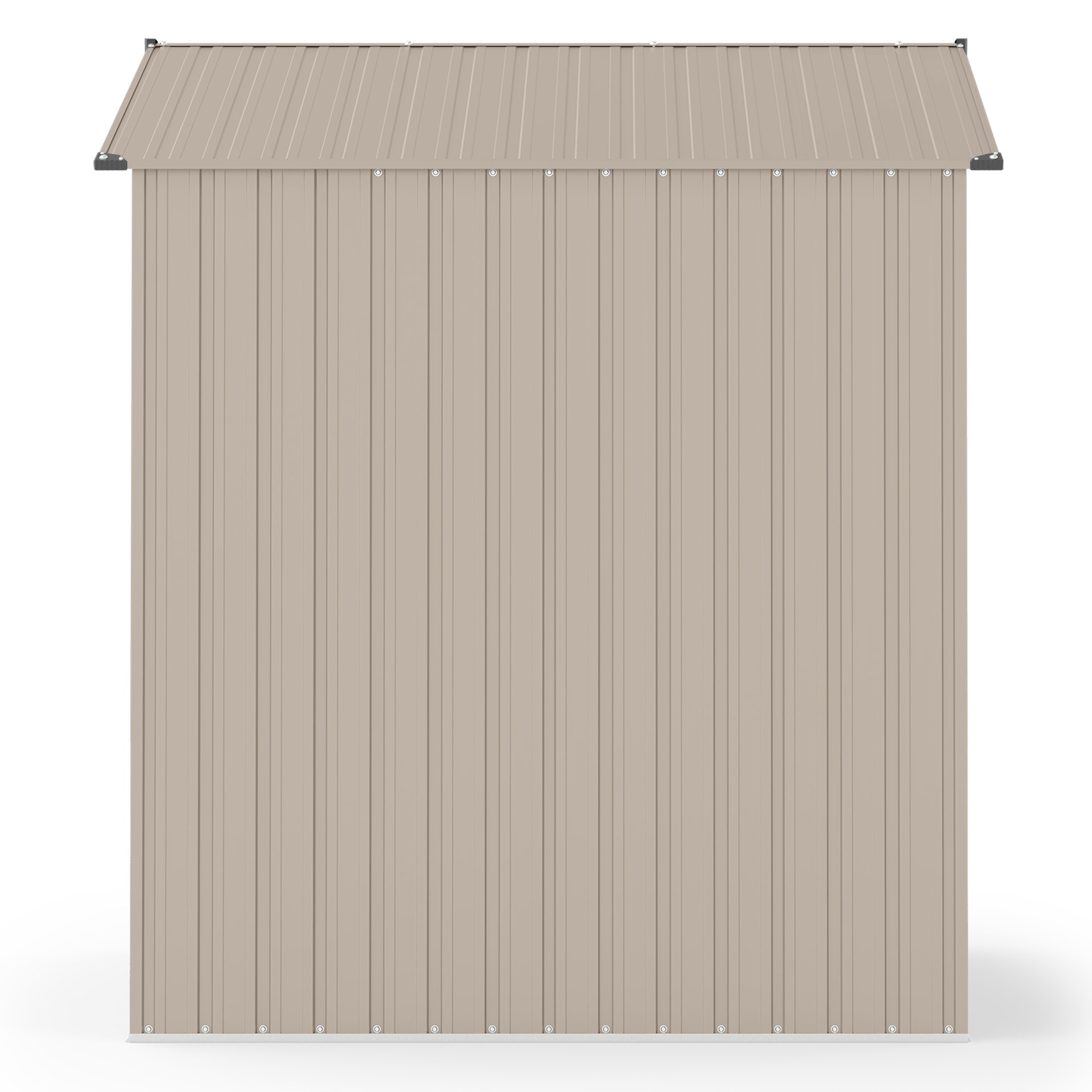 Domek ogrodowy Bob l z dwuspadowym dachem, 185x157 cm, 2,67 m², metalowy, beżowy