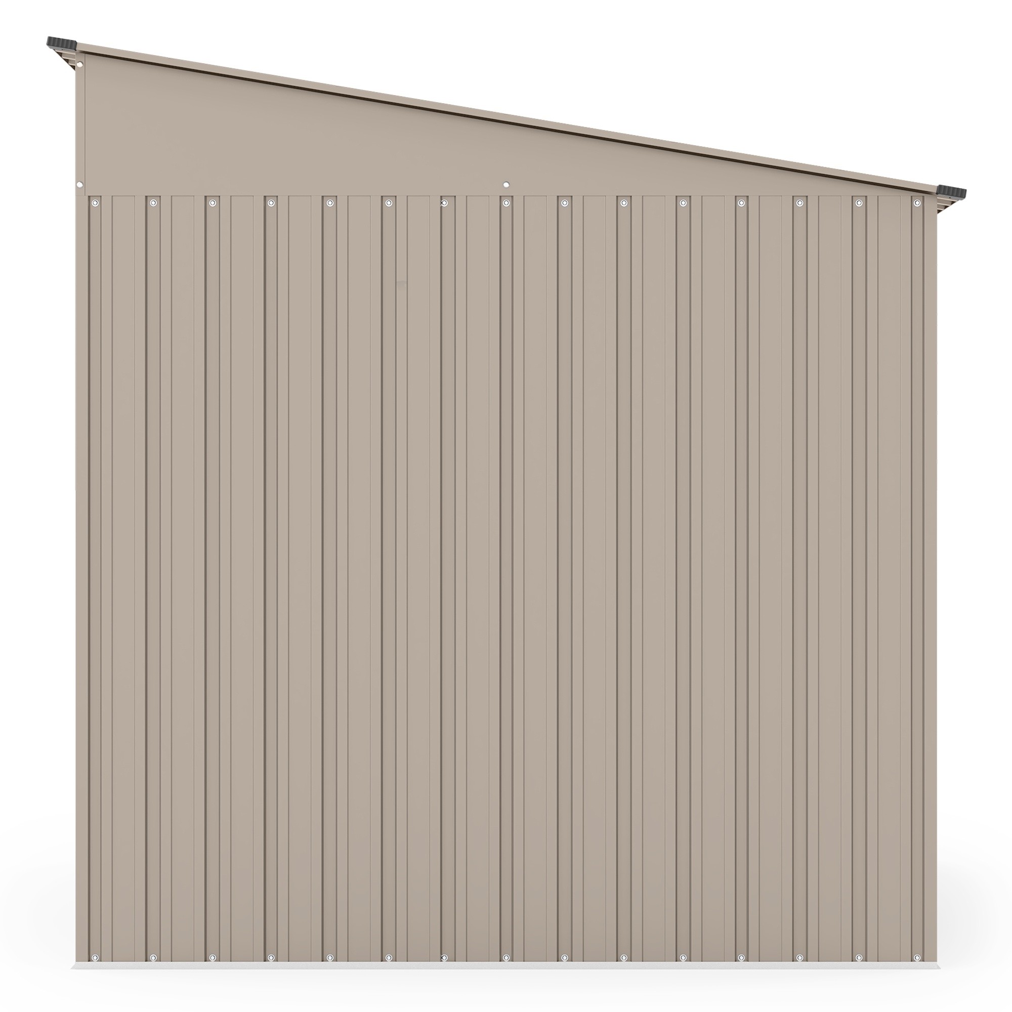 Domek ogrodowy George ll z jednospadowym dachem, 247x311 cm, 7,19 m², metalowy, beżowy