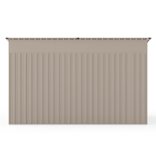 Domek ogrodowy George ll z jednospadowym dachem, 247x311 cm, 7,19 m², metalowy, beżowy