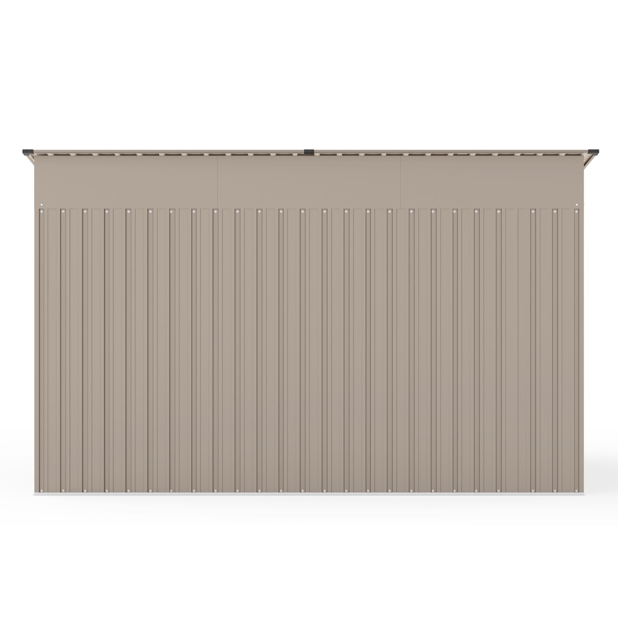 Domek ogrodowy George ll z jednospadowym dachem, 247x311 cm, 7,19 m², metalowy, beżowy