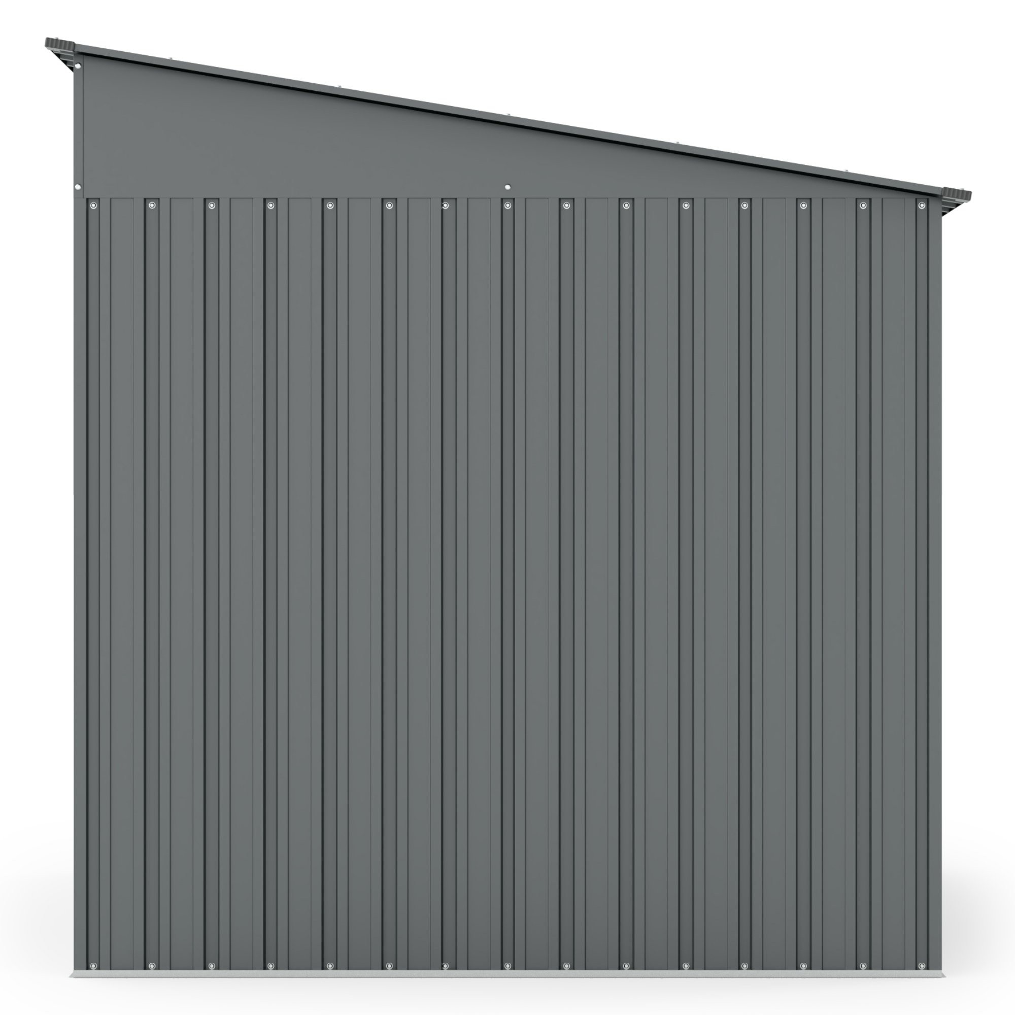 Domek ogrodowy George ll z jednospadowym dachem, 247x311 cm, 7,19 m², metalowy, antracytowy