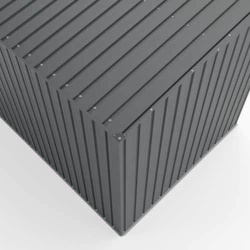 Domek ogrodowy George ll z jednospadowym dachem, 247x311 cm, 7,19 m², metalowy, antracytowy