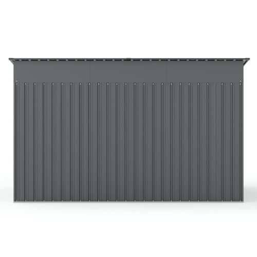 Domek ogrodowy George ll z jednospadowym dachem, 247x311 cm, 7,19 m², metalowy, antracytowy