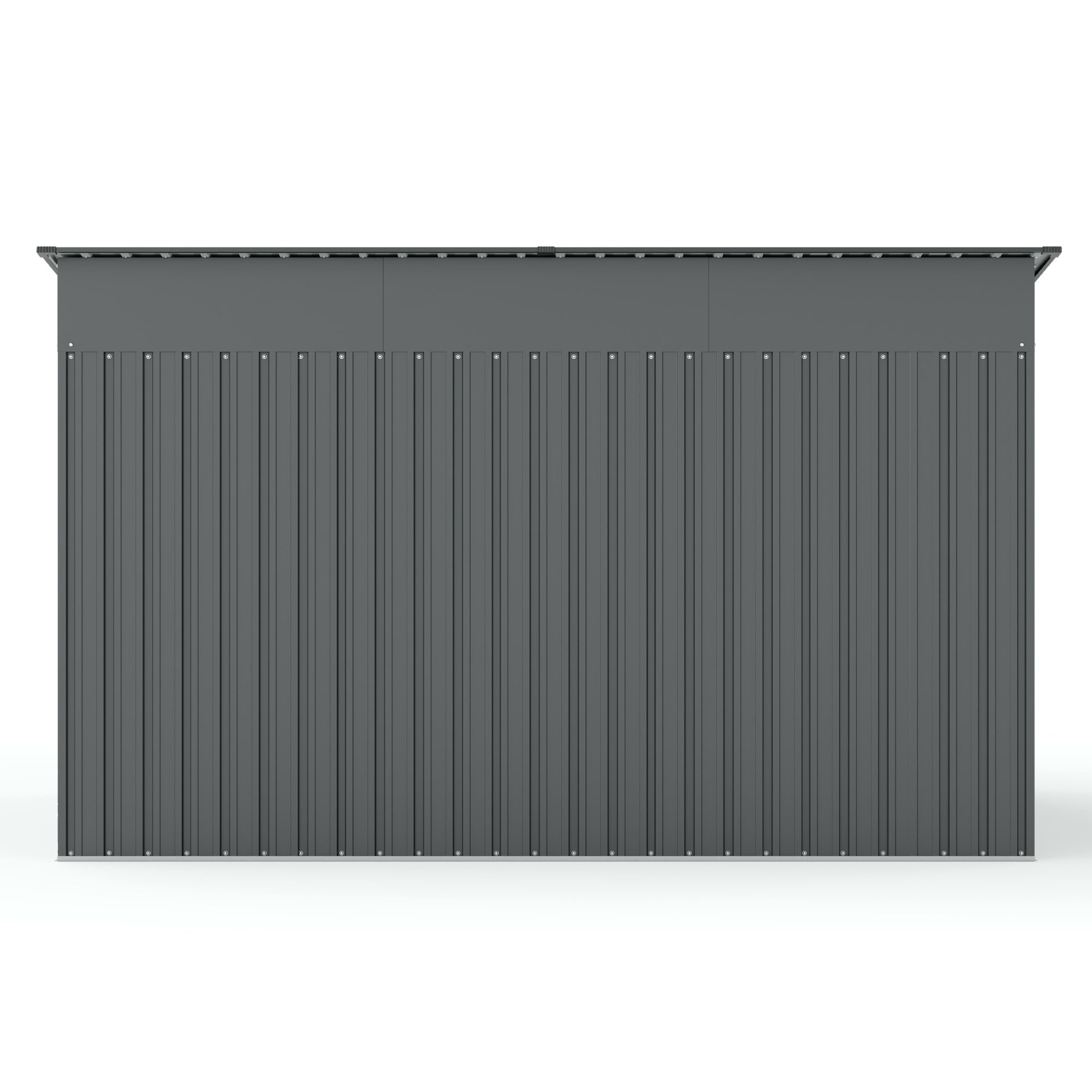 Domek ogrodowy George ll z jednospadowym dachem, 247x311 cm, 7,19 m², metalowy, antracytowy